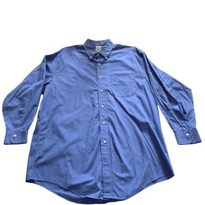 Brooks Brothers Vintage 16/32 Long Sleeve Button Up Dress Shirt Blue Relaxed Fit